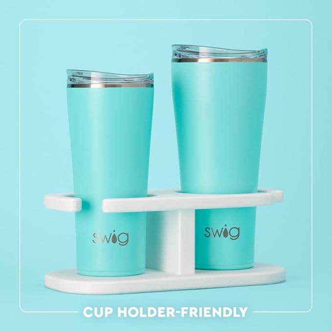 Swig Life 22oz Insulated Tumbler, Travel Coffee Tumbler with Lid, Cup Holder Friendly Travel Coffee Mug, Stainless Steel (Roller Rink)