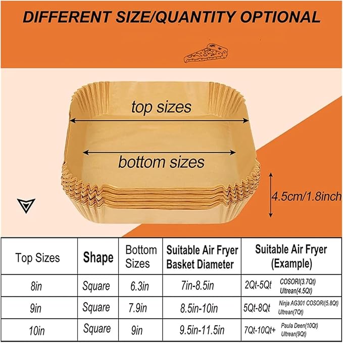 Large Air Fryer Disposable Paper Liners Nonstick 23cm Oven Airfryer Parchment Baking Paper ,Compatible For Ninja,Compatible For COSORI ,Grill Cooking Basket(16cm round,250 Pcs)
