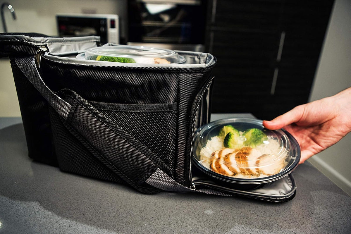 PrepNaturals 30 Pack Meal Prep Containers - 30 Pack of 24 Oz 100% BPA-Free Reusable Plastic Food Storage Containers with Lids - Dishwasher Safe Lunch Container