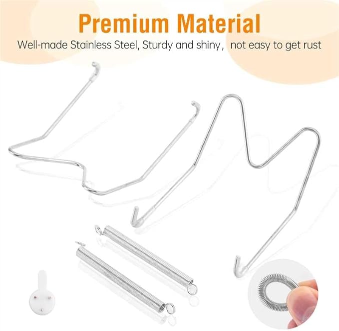 3 Pack Plate Hangers for The Wall, Suitable for 6-8 inch Art Plate, Stainless Steel Invisible Heavy Duty Wire Plate Holder with Wall Hooks, Plate Hangers for Displaying Plates, Platter, Dish, Silver
