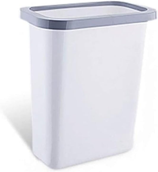 Garbage Cans Hanging Waste Bin Under Kitchen Sink,Plastic Dustbins Over Cabinet Door with Top Ring to Fix Garbage Bag Basket(White)