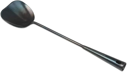 ZhenSanHuan Hand Hammered Carbon Steel Spatula Long Handle Chuan Wok Tool