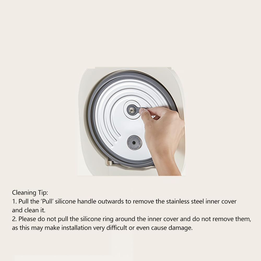 Joydeem Stainless Steel Rice Cooker, Uncoated Non-stick 316L Stainless Steel Inner Pot Rice Cookers, 6 Cup Uncooked, 3L/3.2 qt, DFB-D300