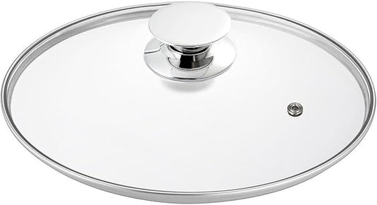 Glass Lids for Pots and Pans, 8, 11, 12, 12.6 Inch Pan Covers for Cookware, Tempered Glass Lid for Replacement, Dishwasher Safe & Microwave Oven Safe (13.5 Inch)