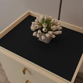Leather Nightstand Cover,1.8mm Thick,15.75x23.6 Inch end Table Cover,Side Table Cover,Bedside Table Cover,Bedside Tablecloth.(Black+Gray,15.75x23.6)