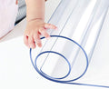 Wadrac Multisize Small PVC Clear Table Cover Top Protector-12x62 inch Heat Resistant Anti Scratch Plastic Cloths Rectangular Vinyl Non-Slip Desk Pad for Children Painting Coffee Table/Writing Desk