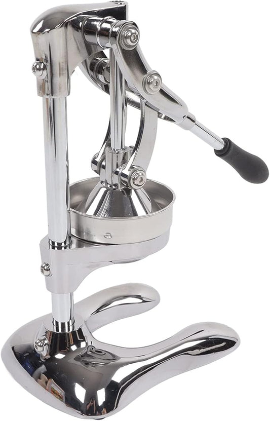 Commercial Grade Manual Hand Press Fruit Squeezer, Heavy Duty Stainless Steel Citrus Lemon Orange Juicer for Home Kitchen Use, Just Pull Down Handle, Stable U Shaped Base