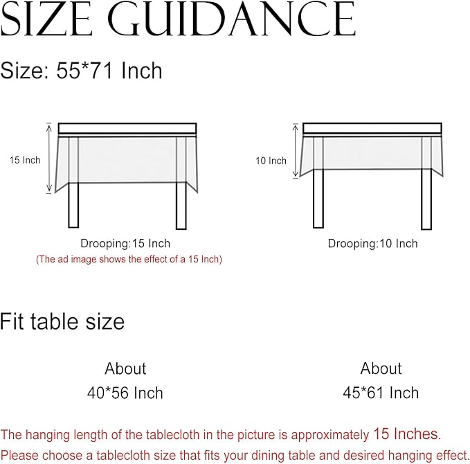 ISAENNE Designer Off White Linen Small Rectangle Tablecloth,Floral Elegant Table Cloth,Stain Resistant Vintage Decor Tablecloths for Dining Thanksgiving Kitchen Christmas,55"*71"-Serenity G