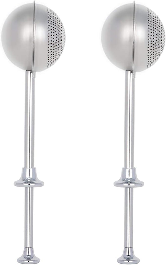 HULISEN Set of 2 Flour Duster for Baking, Powdered Sugar Shaker Duster, 18/8 Stainless Steel Pick Up and Dust Flour Sifter with Spring-operated Handle for Easy One-handed Operation
