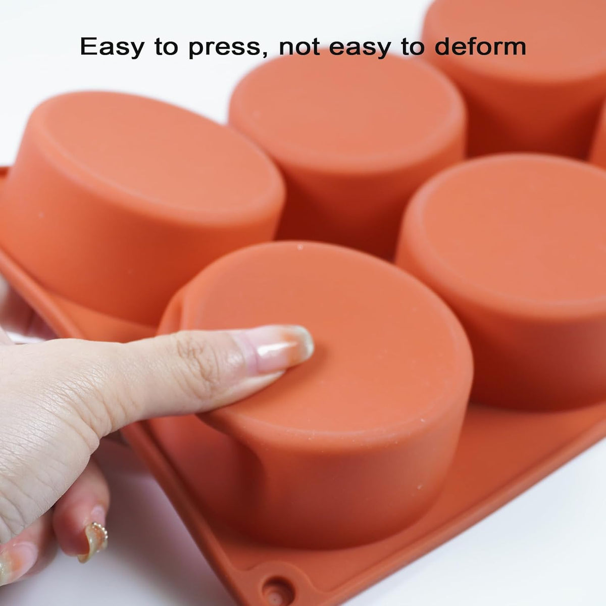 2PCS Muffin Pan, 6 Cup Silicone Cake Moulds for Baking, Silicone Muffin Cases, Non Stick Muffin Tin, Cookies Jelly Mould - BPA Free and Dishwasher Safe