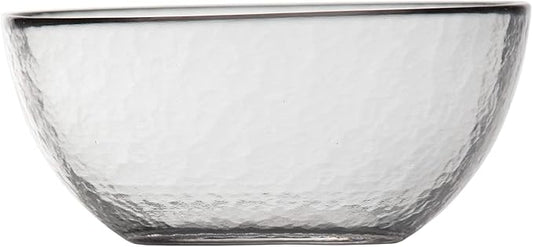 Fortessa Los Cabos Glass Dinnerware Collection, Cereal Salad Fruit Bowl (Set of 4), 6 Inch/21oz, Clear