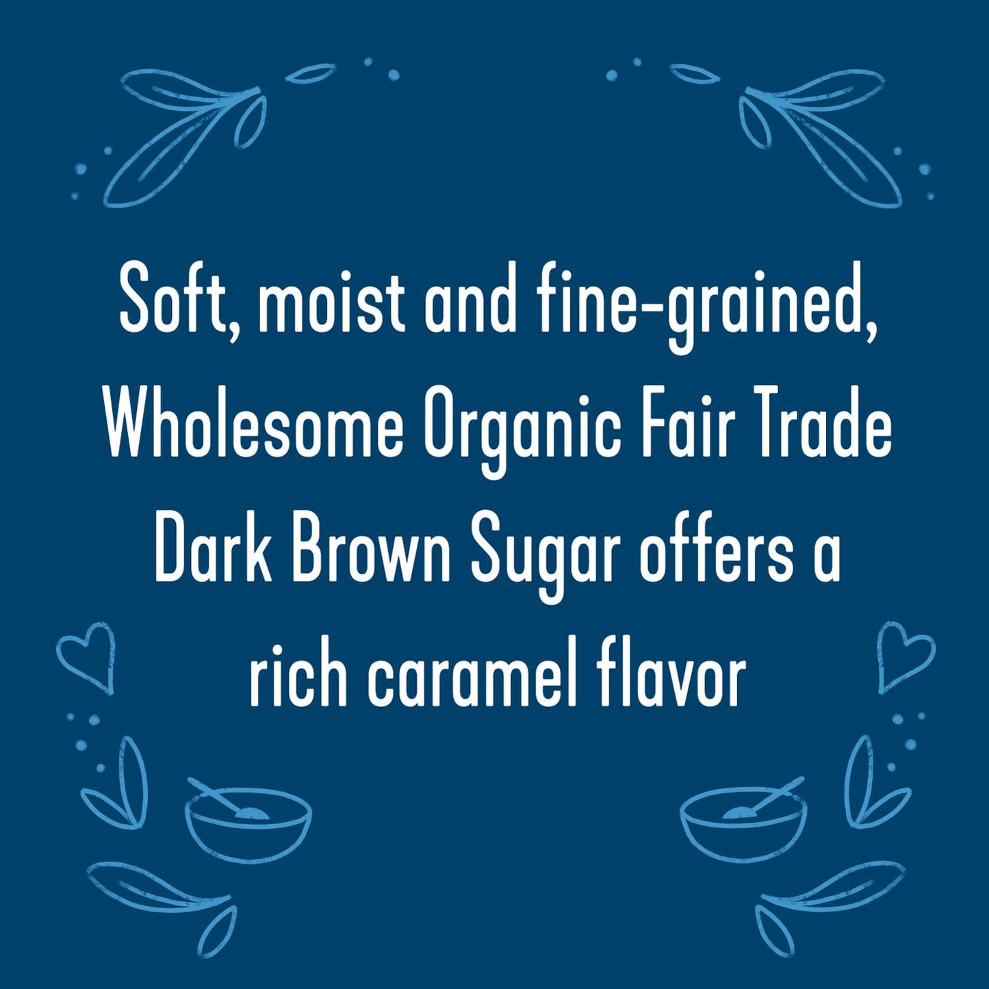Wholesome Sweeteners 24-Ounce Organic Dark Brown Sugar, Fair Trade, Non GMO, Gluten Free & Vegan, Sugar for Baking and Glazing, 1 Pack