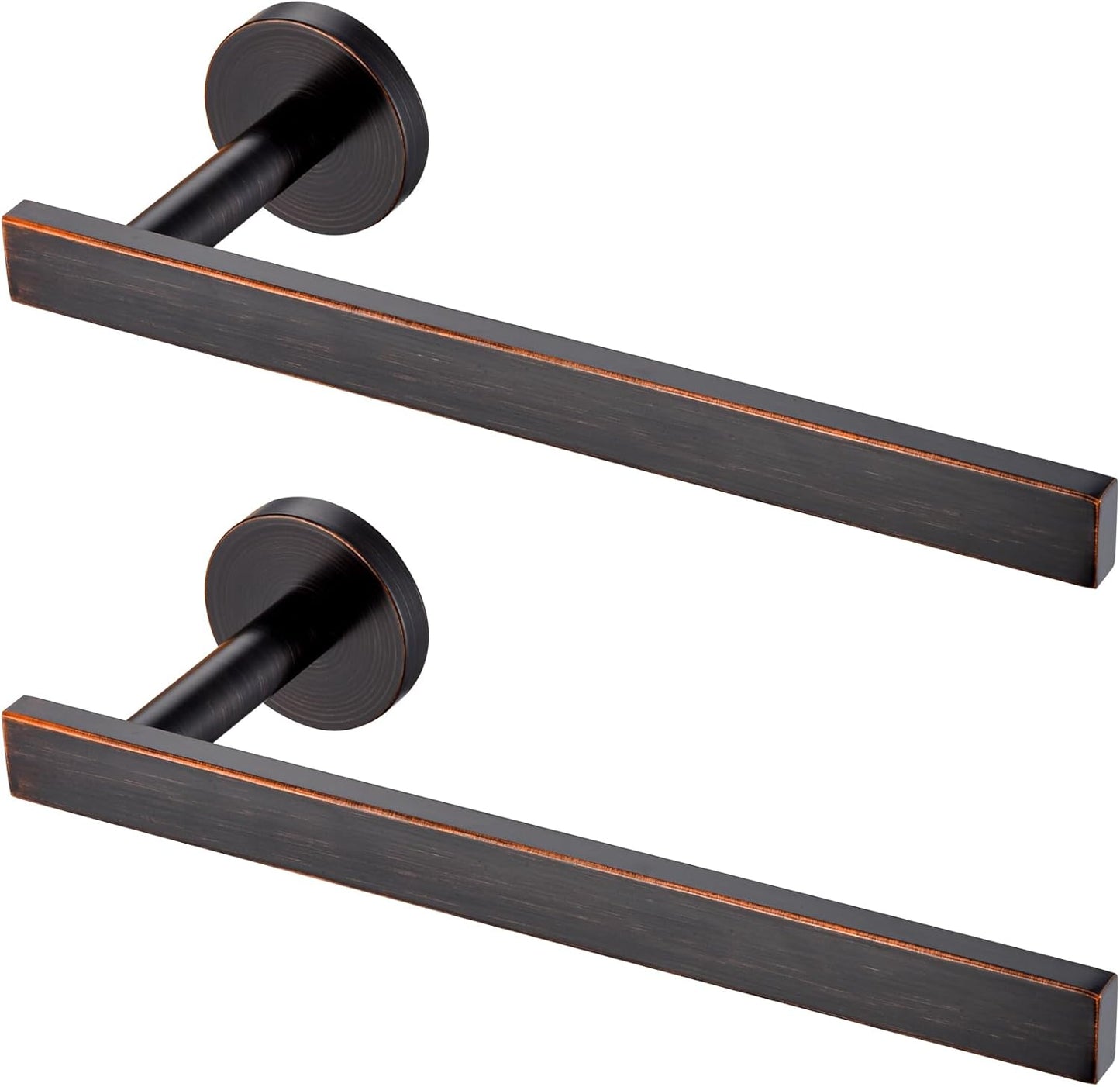 Bath Towel Rings Bathroom Towel Holder Modern Small Hand Towel Bars 2 Pack Stainless Steel Wall Mounted Oil Rubbed Bronze AN3001ORB-P2