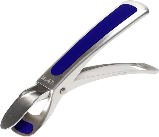 Mu&Ti Hot plate gripper For Instant Pot accessories, For Microwave, Oven,Toaster (Safe for Air Fryer Pans Gripper,Bowls, Egg Custard, Hot Plates) Stainless Steel Heat-Resistant Kitchen Gripper(Blue)