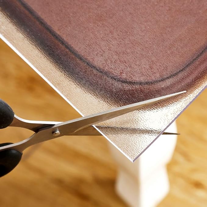 NECAUX Custom 20 x 47.3 Inch Clear Desk Cover Protector, 1.5mm Thick Plastic Desk Pad and Table Cover