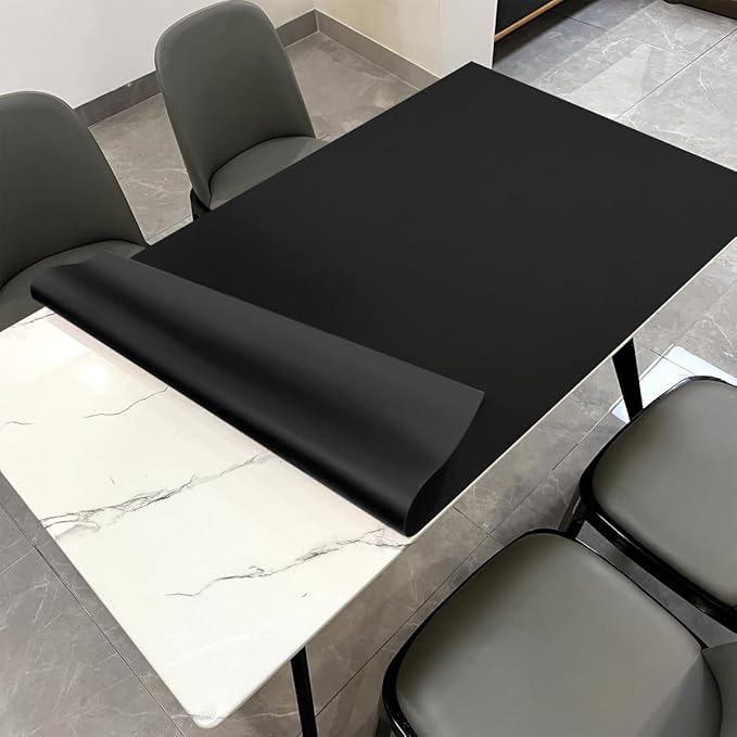 Table Pad for Dining Room Table - Can Be Used On Both Sides Waterproof and Easy to Clean Good Flatness Used for Dining Table(Black+Black 44x72)