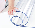 Wadrac Clear Table Protector Plastic Table Cloths PVC Night Stand Table Cover Mat Office Desk Mat Shelf Surface Protection Crystal Children Painting Cover Pad Transprent Rectangular 36x60 inch