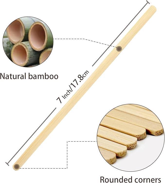 Bamboo Coffee Stirrers Individually Wrapped 100 Count – Coffee Stir Sticks 7 inch Coffee Bar Disposable individually wrapped coffee stirrers for Coffee and Cocktail