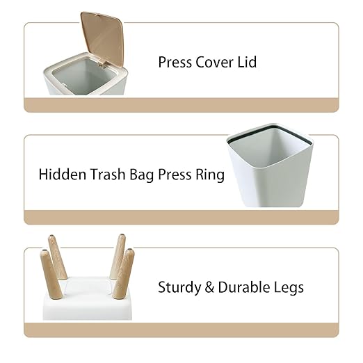 Small Trash Can with Lid Space nebula stars Milky way galaxy infinite universe Starlight night Wastebasket with Press Cover Dog Proof Garbage Can Waste Bin for Kitchen Bathroom Nursery 2.6 Gallon