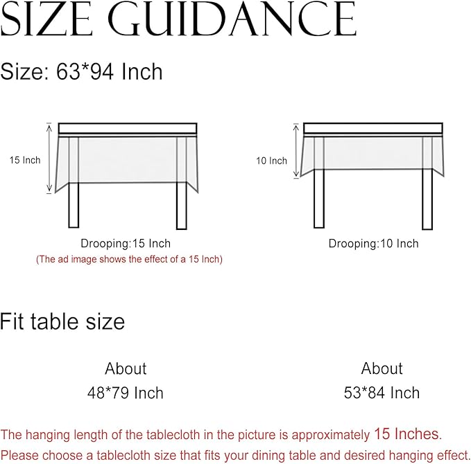 ISAENNE Designer Chinoiserie Linen Floral Long Tablecloth Rectangle,White Wrinkle Resistant Table Cloth,Elegant Decor Tablecloths for Dining Thanksgiving Kitchen Party Christmas,63"*94"-Daffy