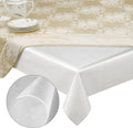 Premium Table Pad Protector Superior Protection from Spills, Scratches & Heat- Reusable Vinyl Table Cloth with Cushion Flannel Backing (52" Round)