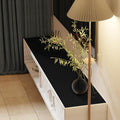 Desk Cover - 16x36 Inch Waterproof Anti Overflow Can Cover Up Defects Protect The Surface of Furniture from Scratches Can Be Used for Dresser Bedside Table(Black+Black 16x36)