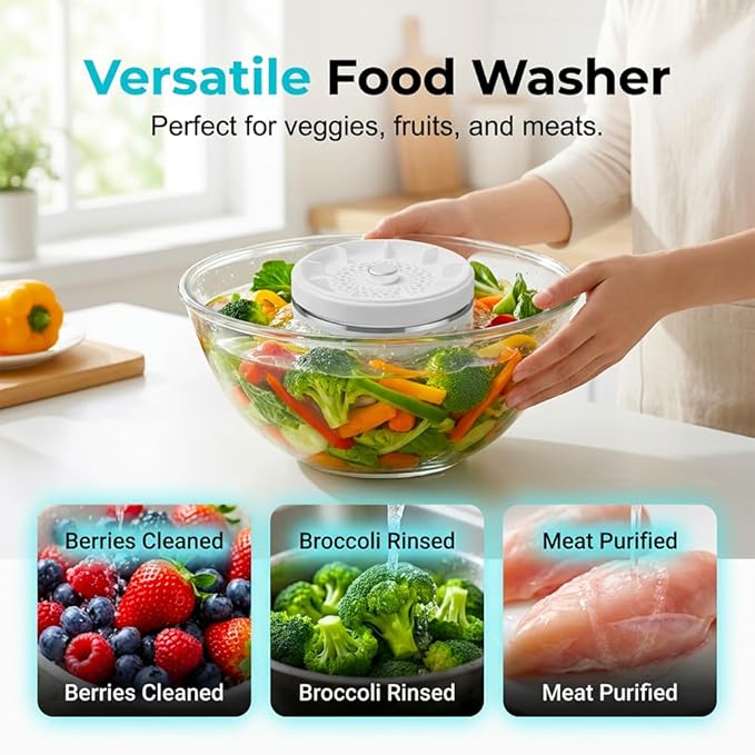 2026 New Fruit and Vegetable Cleaner Machine, Fruit Washing Device Titanium Electrolysis Fruit and Veggie Cleaning Machine, Waterproof Food Purifier for Fruits, Vegetables, Meat and Tableware (2)