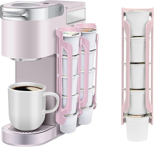 K Cup Holder for Keurig: Coffee Pod Holders for Counter Small Space - Kcup holders for Wall Mount (2, Pink)