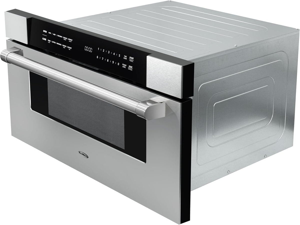 KoolMore KM-MD30-SS Microwave Drawer, Capacity in Stainless-Steel, 30 in/1.2 cu. ft, Silver
