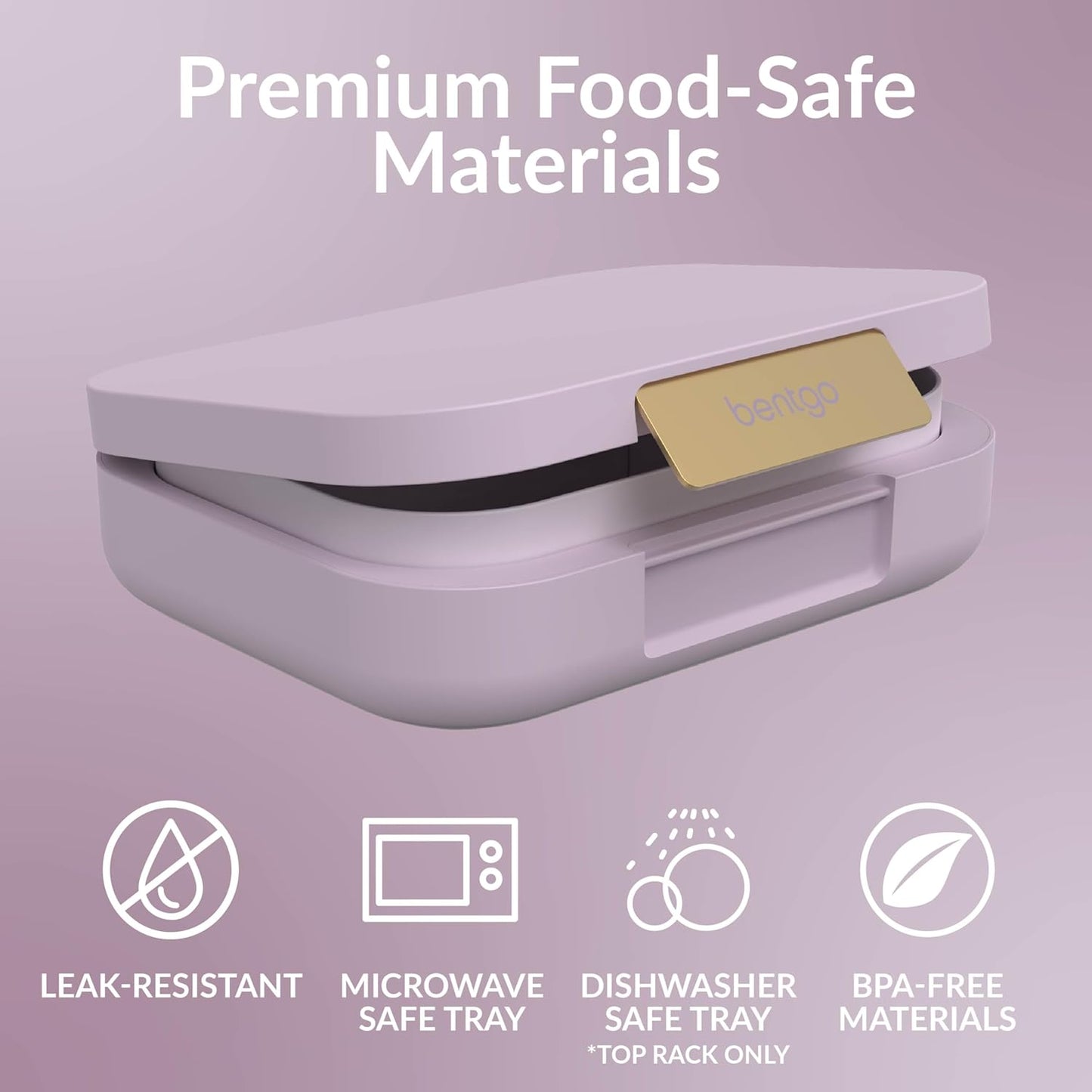 Bentgo Modern - Adult & Teen Bento Lunch Box; 3-4 Compartments, Leak-Resistant, 5.5 Cup Capacity/44 fl oz, Improved Locking Clips, Reusable, BPA-Free, Dishwasher/Microwave Safe Tray (Orchid)