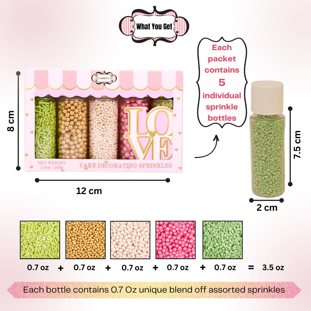 Confect Fusion Mashup Sprinkles FM Multipack 28 100 GMS for Cake Cupcake Décor, Multicolor