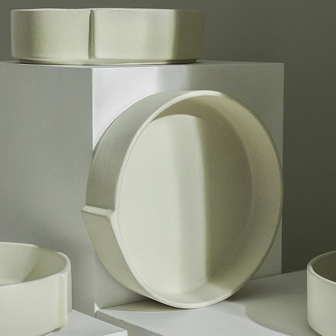 Stone Lain Bao 4-Piece Pasta Bowl Set Stoneware, Beige