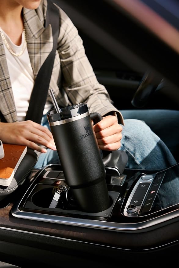 STANLEY Quencher H2.0 Tumbler with Handle and Straw 20 oz | Flowstate 3-Position Lid | Cup Holder Compatible for Travel | Insulated Stainless Steel Cup | BPA-Free | Purple Dust
