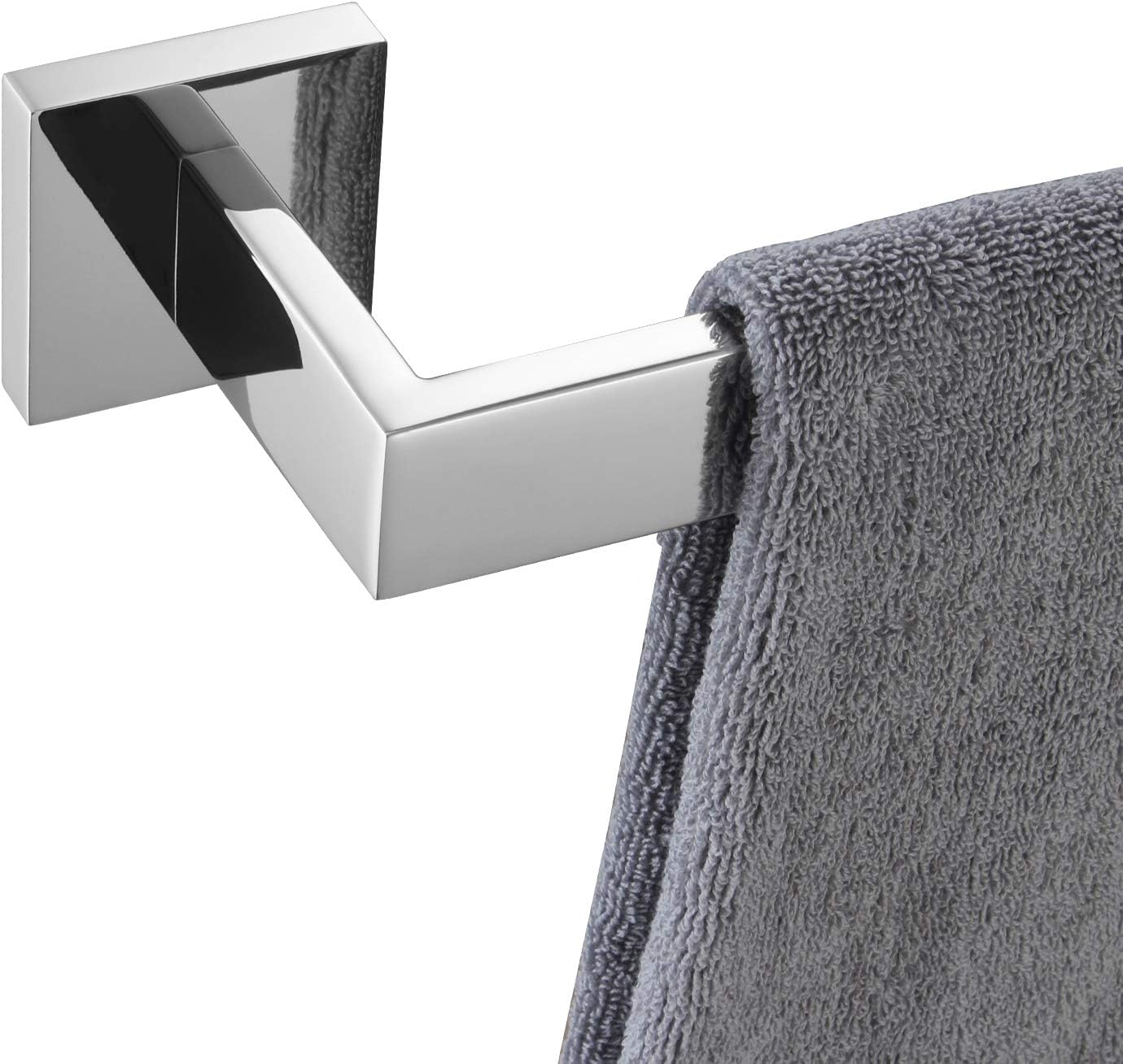 KOKOSIRI 20-Inch Single Towel Bar, Bathroom Kitchen Towel Holder, Wall Mounted SUS304 Stainless Steel Towel Rack, Polished Chrome, B4003CH-L20