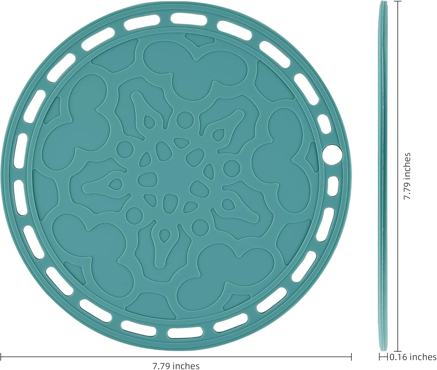 Smithcraft Silicone Trivet Mat - Big Round Silicon Coaster for Hot Dishes and Pots, Countertops, Tables, Pot Holders, Spoon Rest Place Mats - Set of 3 - Pink