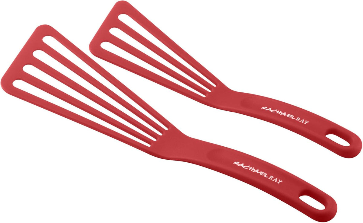 Rachael Ray 46408 Nylon Nonstick Set, Red, 6-Piece, Tools and Gadgets, One Size