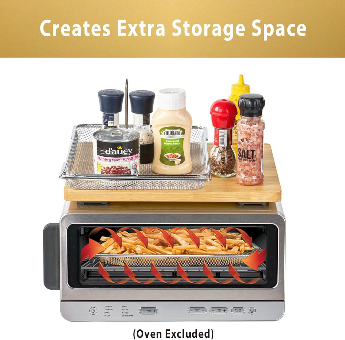 Umilife Cutting board Compatible with Ninja Flip Toaster Oven&Air Fryer SP151, Accessories for Stainless Premium 8-in-1 Flip Oven, Creates Storage Space, Protects Cabinets