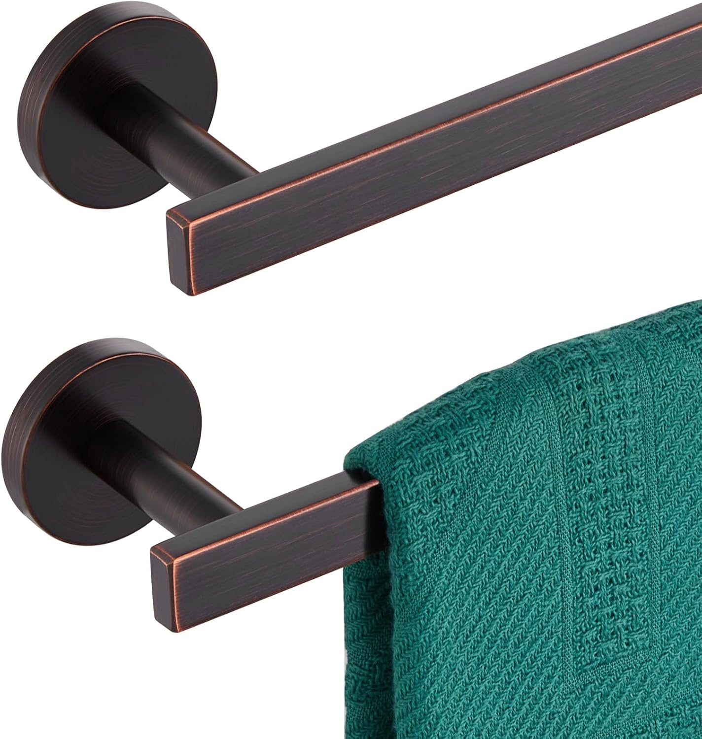 20 Inch Bathroom Towel Bar Bath Towel Rack Kitchen Towel Holder Towel Shelf Wall Mounted SUS304 Stainless Steel 2 Pack Oil Rubbed Bronze AN4001ORB-L20-P2