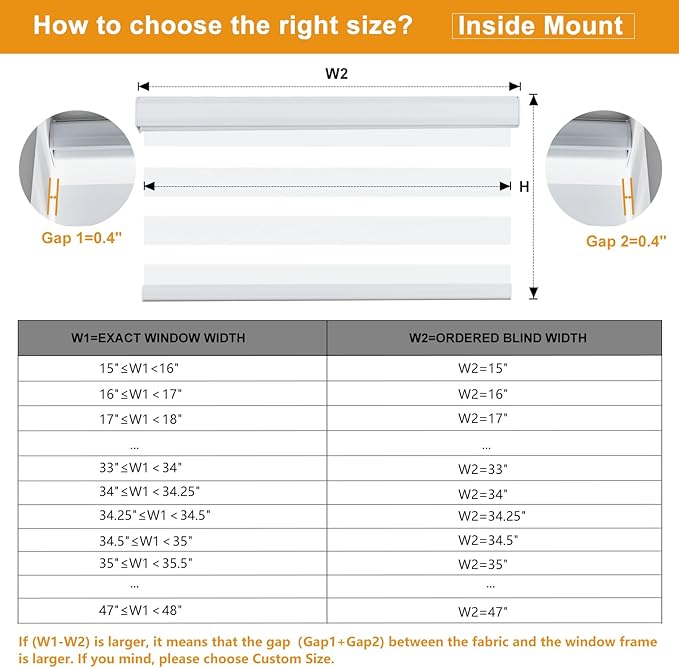 Persilux Cordless Zebra Blinds for Indoor Windows, Free-Stop Zebra Blinds Cordless, Light Filtering Sheer Shades Dual Layer for Day and Night, Zebra Roller Shades for Home (36.5" W X 47" H, White)