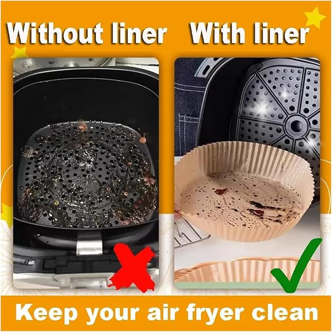 Large Air Fryer Disposable Paper Liners Nonstick 23cm Oven Airfryer Parchment Baking Paper ，Compatible For Ninja，Compatible For COSORI ，Grill Cooking Basket(16cm square,250 Pcs)