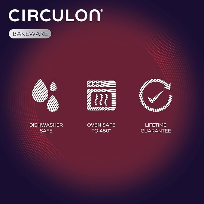 Circulon Nonstick Baking Sheet, 11 Inch x 17 Inch | Pack of 2 | Dark Gray