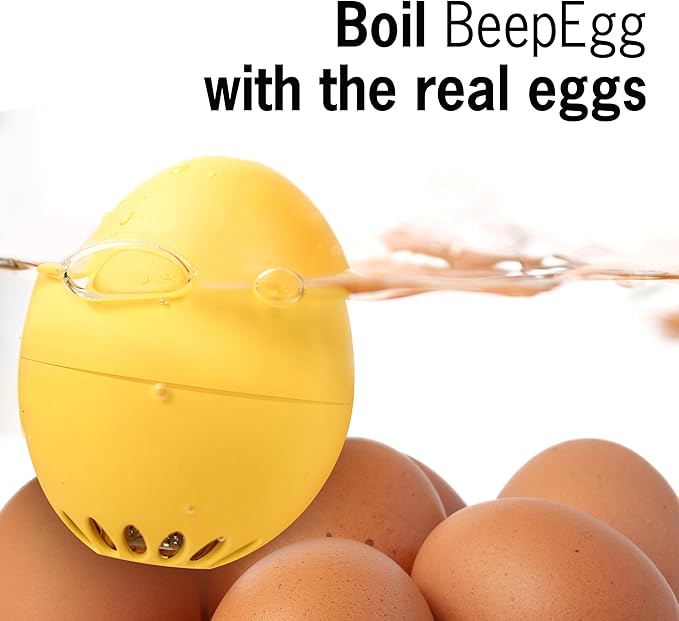 Monkey BeepEgg – Egg Timer for Boiling Eggs – Musical Egg Cooker for Soft, Medium, Hard Boiled Eggs – Food Safe – Singing Floating Egg Timer – Egg Cooker for 3 Levels of Doneness - Brainstream