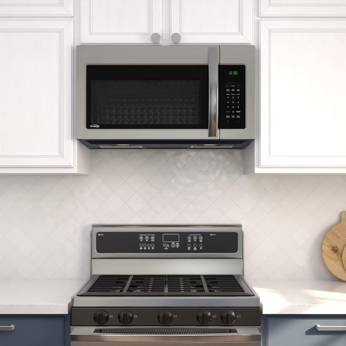 KoolMore KM-MOTC-15SS inch Range Convection Microwave Oven,900 Watts and 300 CFM in Stainless-Steel, UL Listed, 30 in./1.5 cu. ft