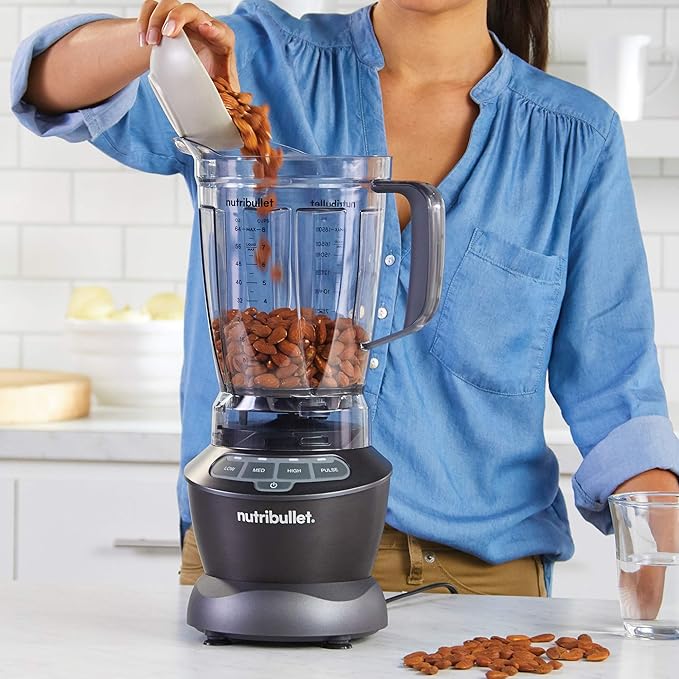 nutribullet Countertop Blender for Shakes, Smoothies, Food Prep, and Frozen Blending, 64 Ounces, 1200 Watt, Dark Gray NBF50400