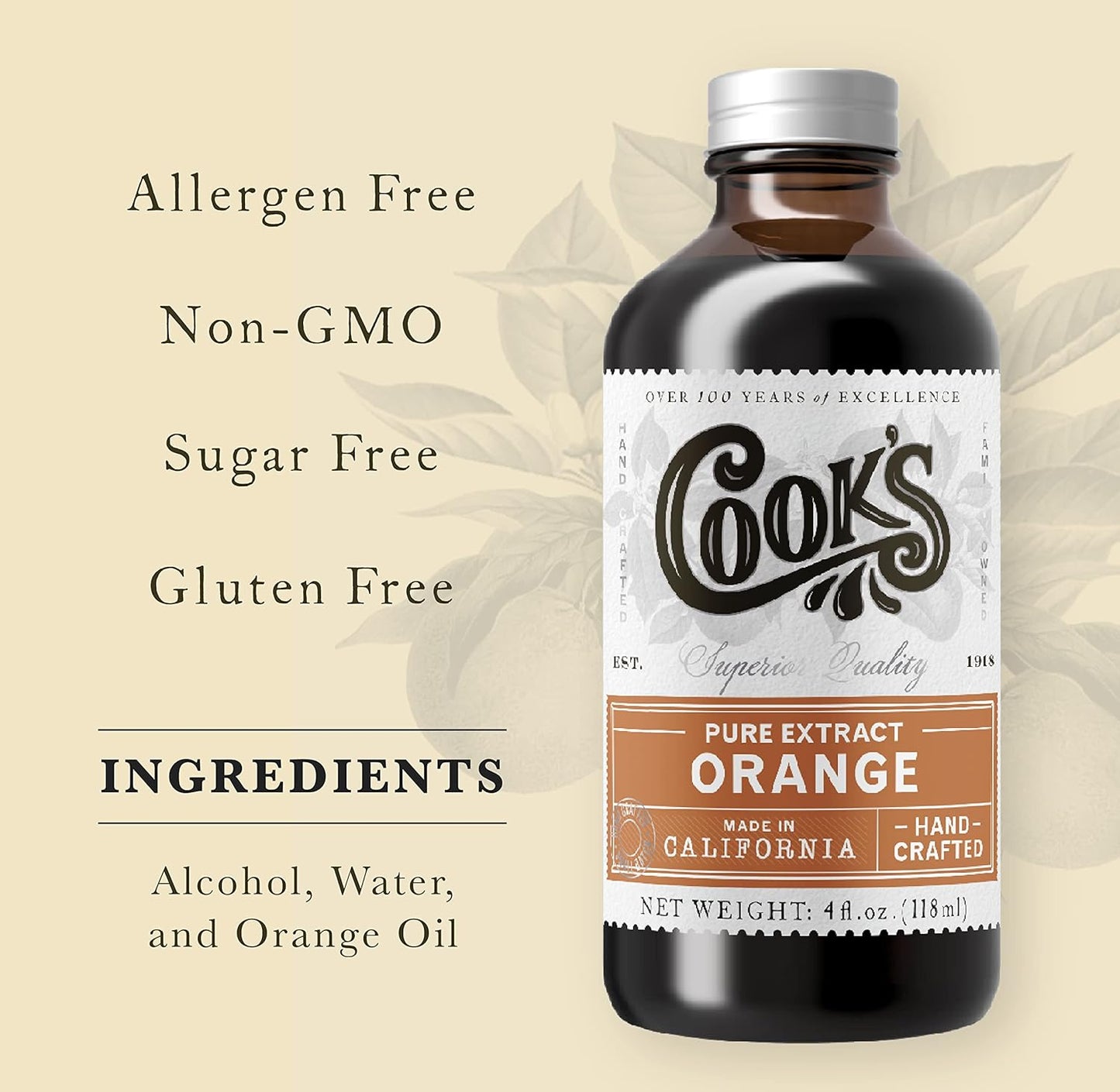 Cook's Organic Chocolate Extract 4 oz