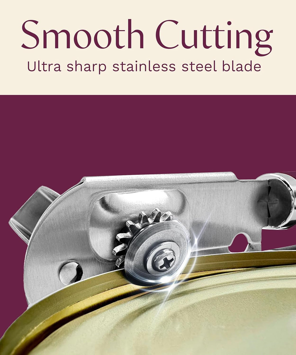 Premium Multifunctional Magnetic Manual Can Opener and Bottle Opener, Heavy Duty Stainless Steel Sharp Cutting Blade and Oversized Easy Turn Knob, Soft-Touch Handle, Kitchen Use, Mauve