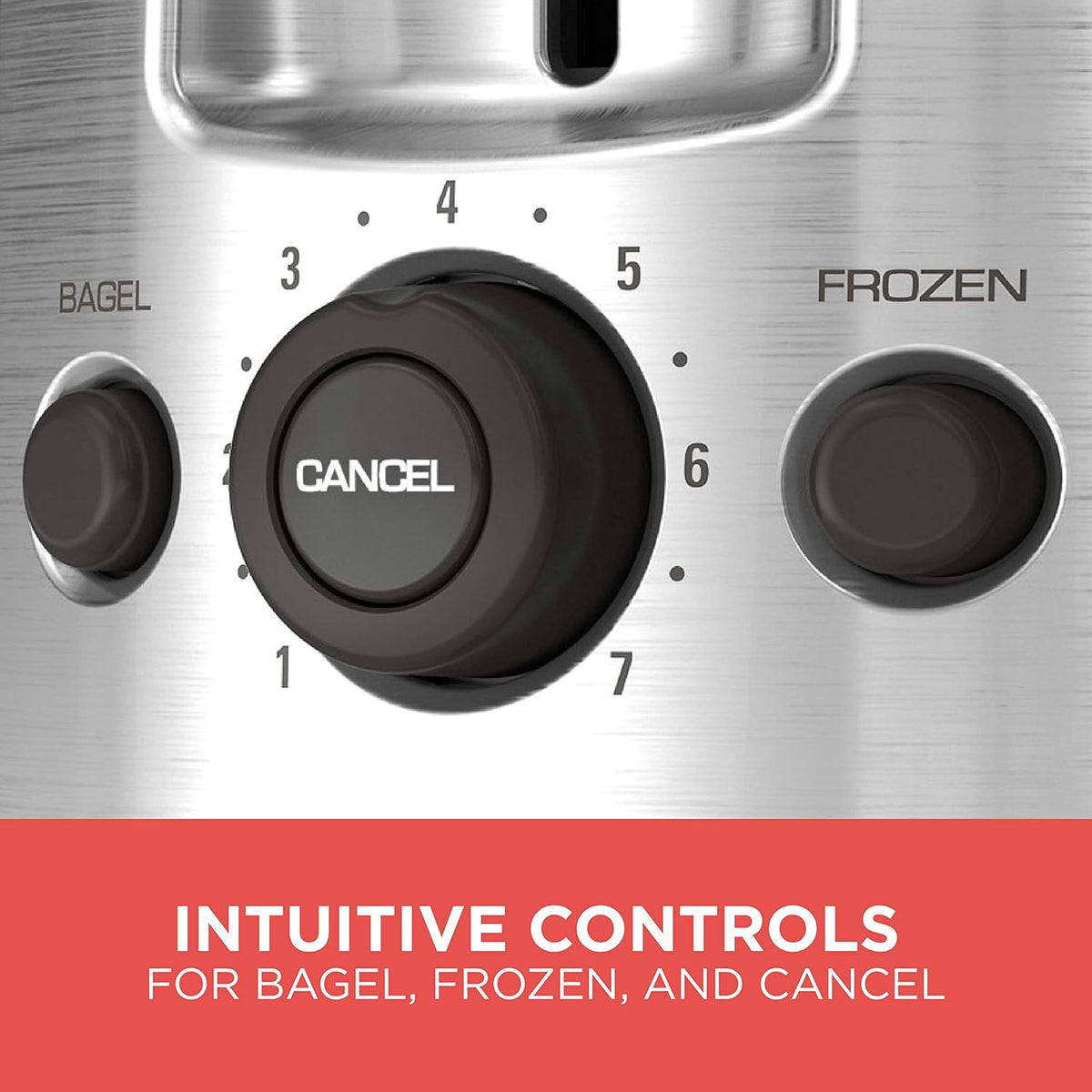 BLACK+DECKER 2-Slice Toaster, TR1278BD, Extra Wide Slots, 7 Shade Settings, 850 Watts, Frozen and Bagel Buttons