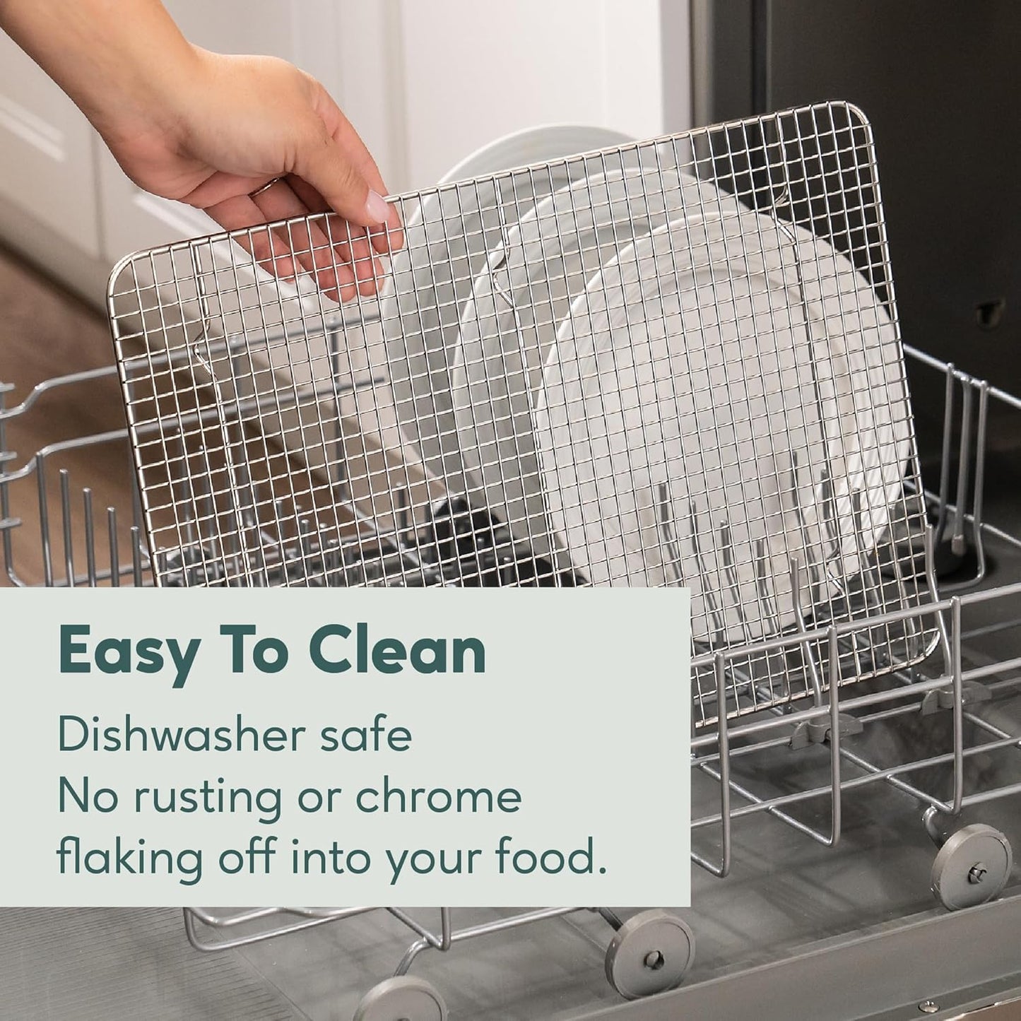 Ultra Cuisine Heavy Duty Cooling Rack for Cooking and Baking - Professional Grade Premium100% Stainless Steel Baking Rack & Wire Cooling Mesh for Roasting & Grilling - Dishwasher Safe - 11.5" x 16.5"