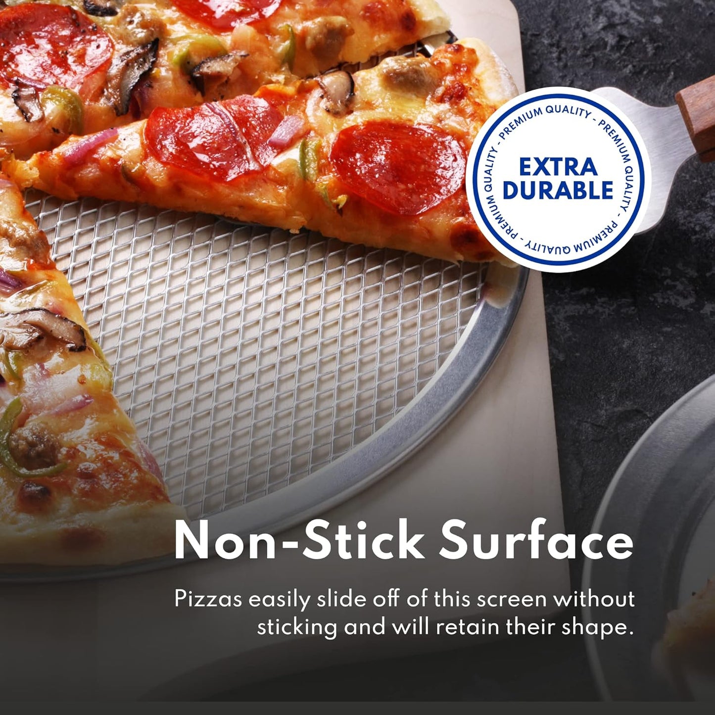 New Star Foodservice Restaurant-Grade Aluminum Pizza Baking Screen, Seamless (18-Inch (Pack of 1))