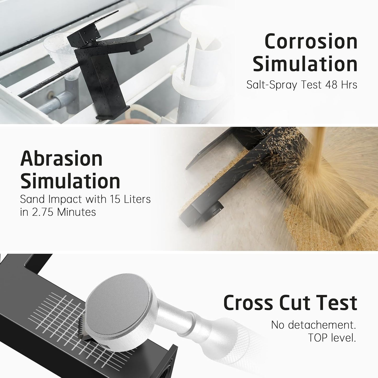 KES Black Bathroom Faucet Single Handle & Bathroom Sink Drain with Overflow, cUPC Certified Vanity Faucet with Pop Up Drain Stopper Stainless Steel Matte Black, L3156ALFF12-BK-C2